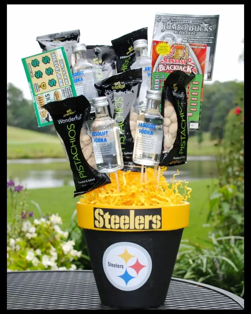 Lottery Ticket Gift Ideas-Sports Team or Football scratch off gift basket idea for him - cheap boyfriend gifts to make - husband birthday gifts from kids