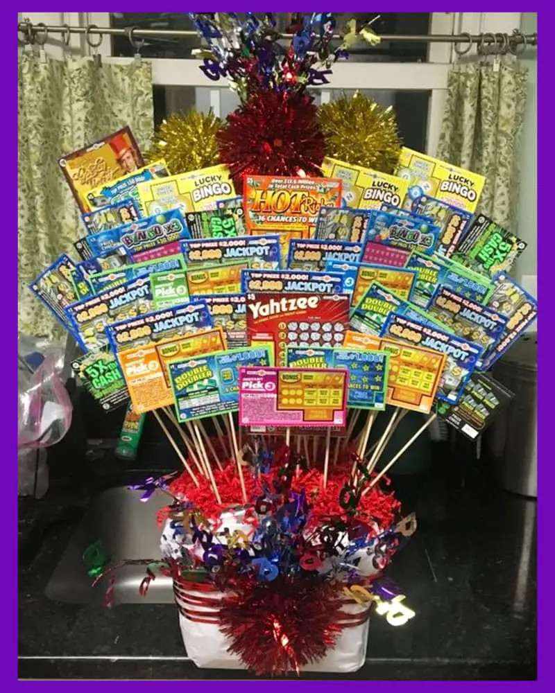 lottery ticket raffle basket - unique auction basket ideas with scratch off tickets