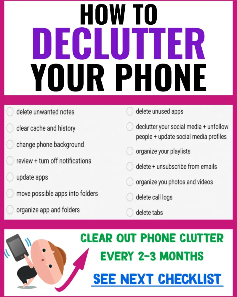 Quick decluttering hacks - how to declutter your phone so it runs faster