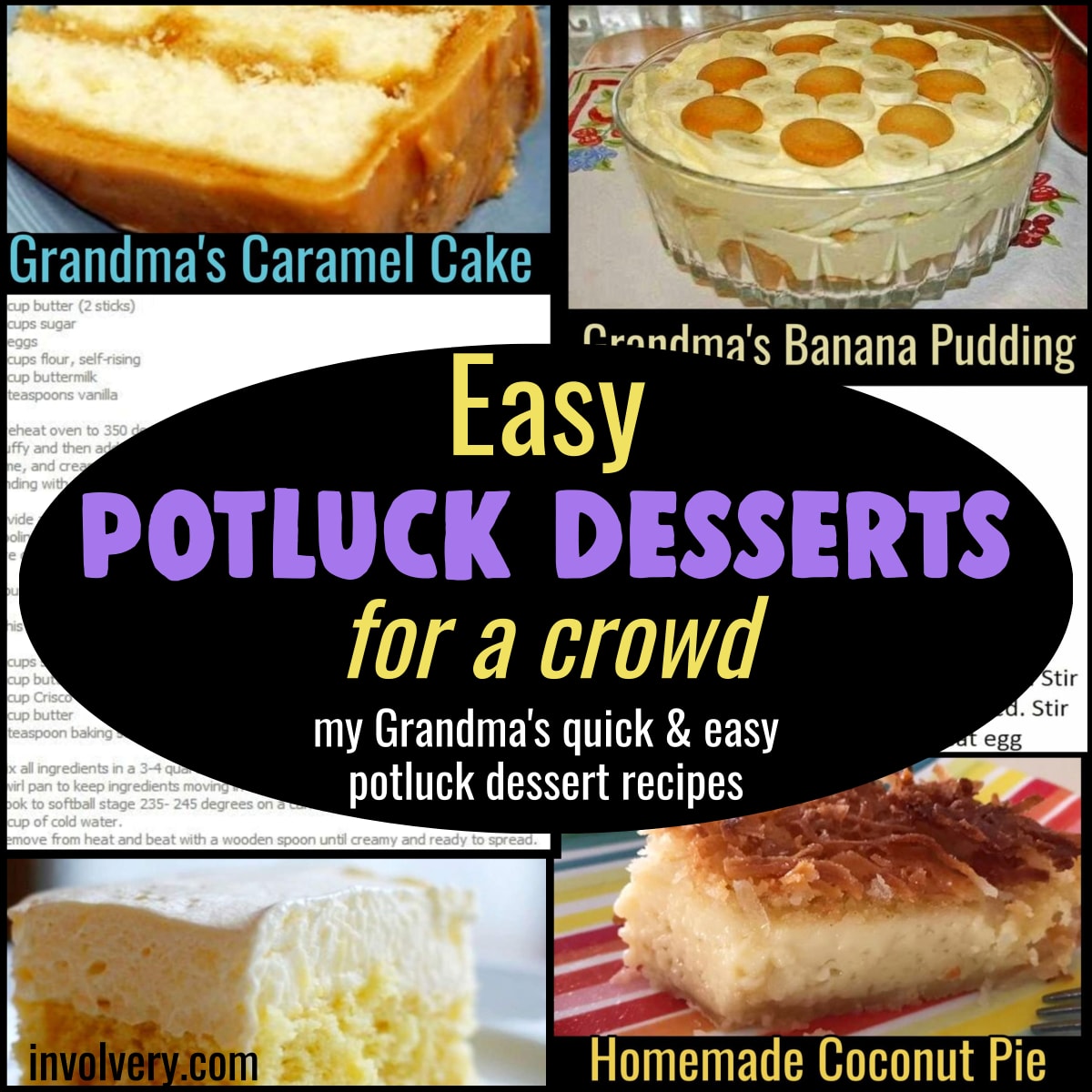 potluck desserts - easy desserts for a crowd