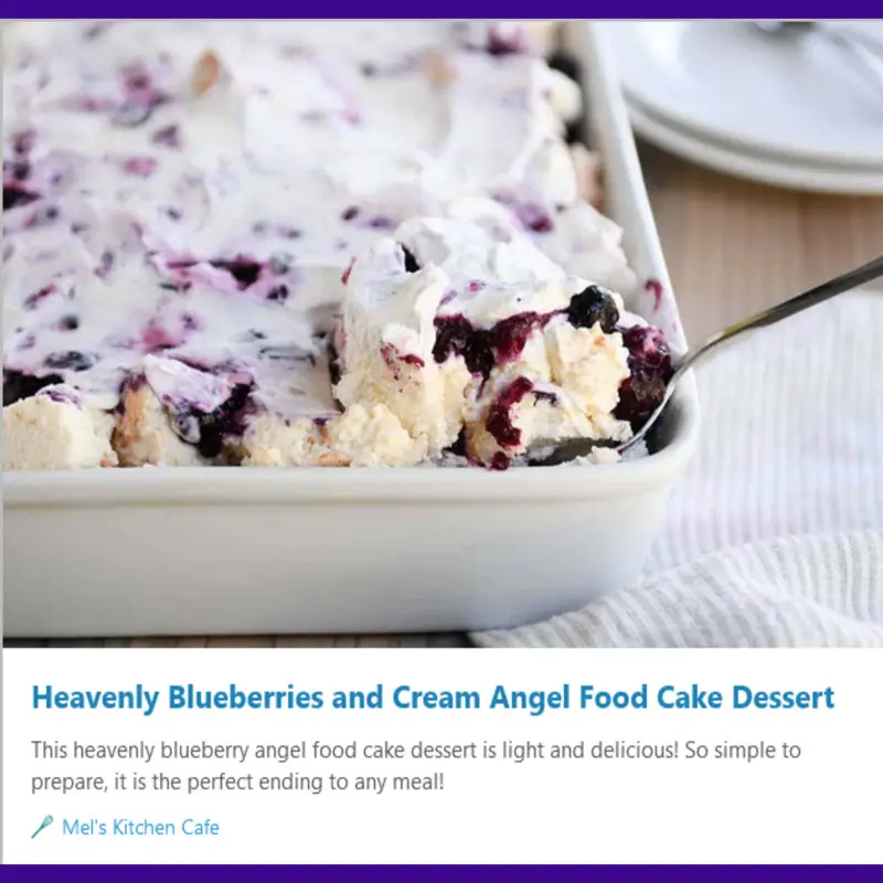 blueberry desserts - blueberry angel food church potluck desserts for a crowd
