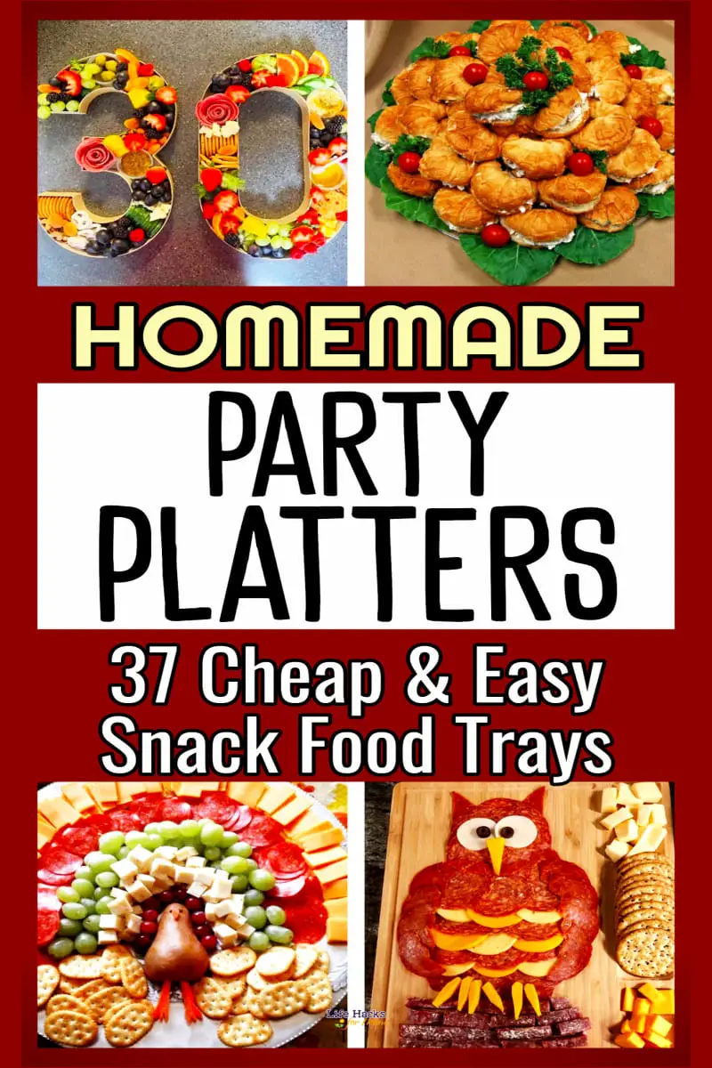 party food trays ideas and homemade food platters for parties - the best cheap party food platters, veggie trays, fruit trays, cheese plates, appetizers, finger food party platter, meat platters, charcuterie board grazing tables and more inexpensive snacks for large groups on a budget. tagged finger snack cheap party food platter ideas