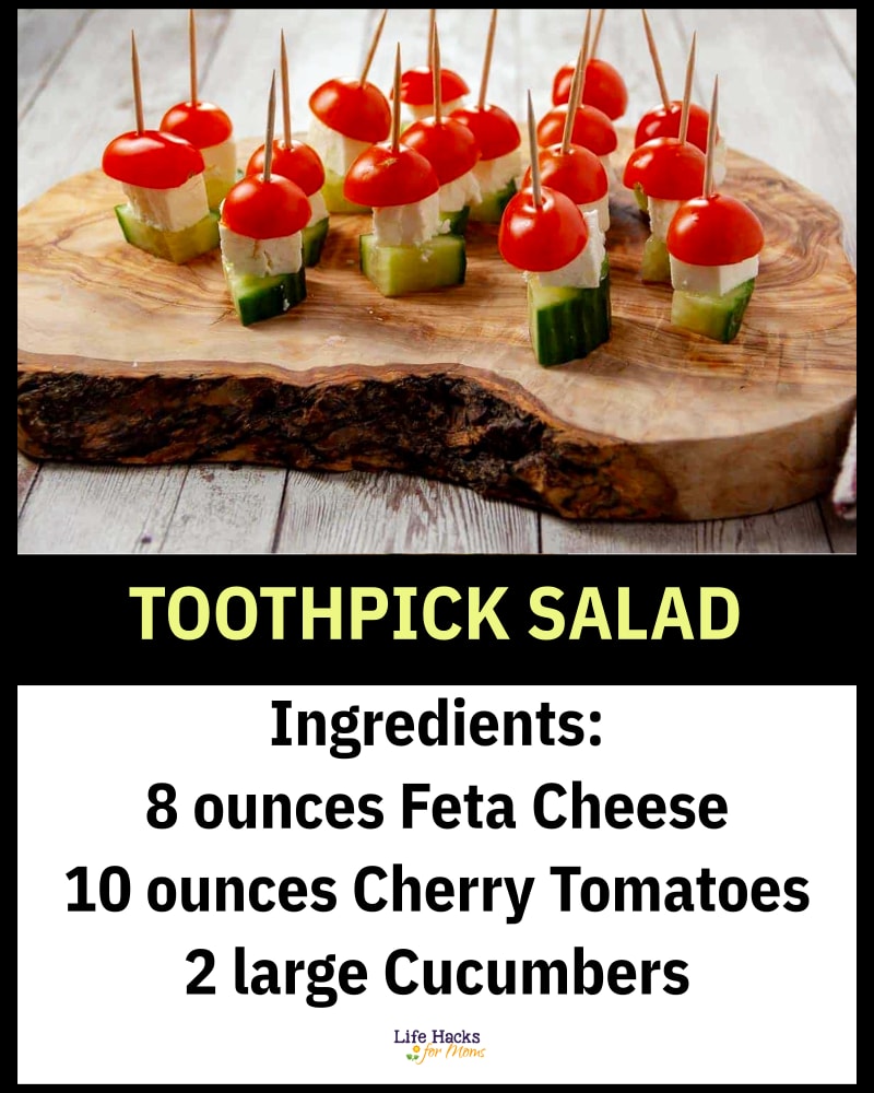 toothpick salad appetizers - cold, 3 ingredients