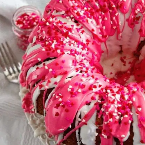 potluck desserts - potluck bundt cake for work, church or Valentine's brunch party