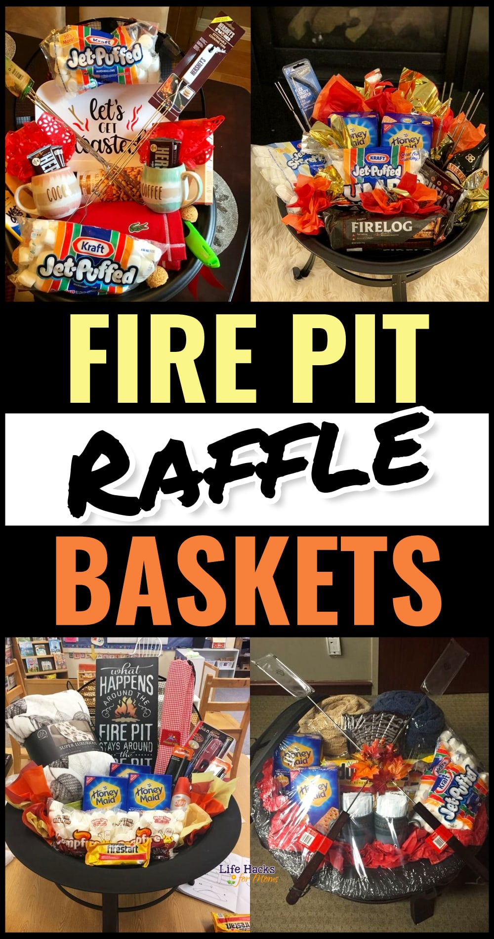 Fire pit raffle basket ideas as a GOOD raffle prize ideas for company party employees at work