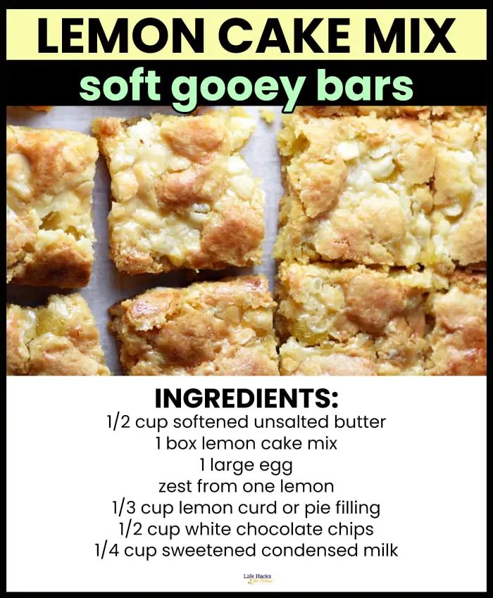 Lemon cake mix gooey dessert bars from Easy Lemon Desserts with Cake Mix Recipes - gooey bars, cookie bar recipes, dessert bar recipe, lemon dessert recipes, lemon bar recipe