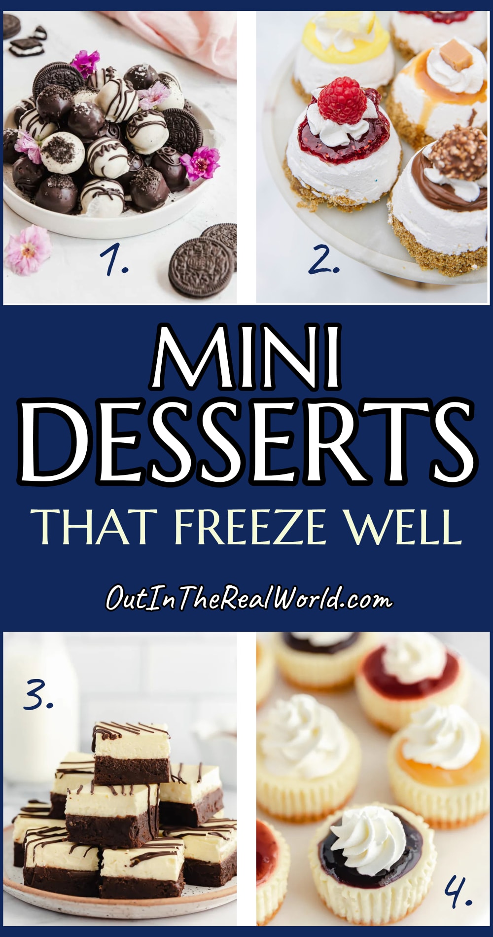 mini desserts for parties that freeze well - make ahead miniature bite-sized individual dessert recipes