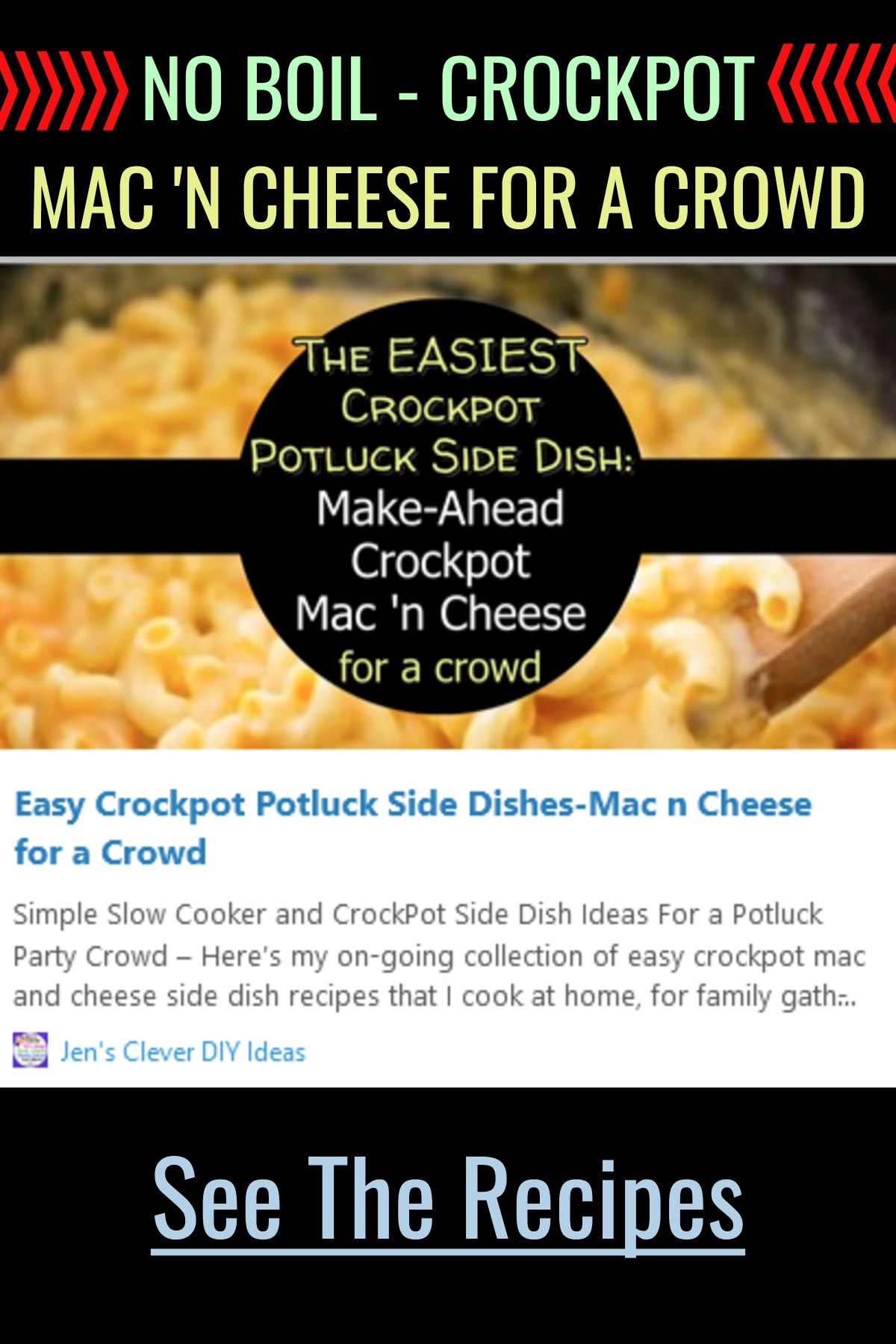 potluck side dishes ideas - crockpot macaroni and cheese