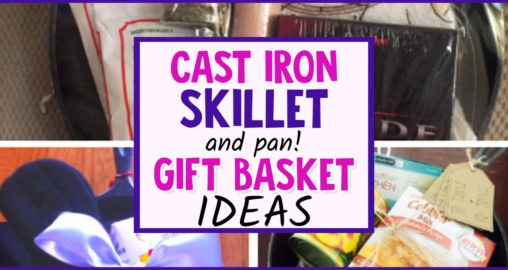 Cast Iron Skillet Gift Basket Ideas-13 Gifts In a Pan You Can DIY  -need a clever and unique gift basket idea to make for someone who loves cooking? Take a look at these handmade cast iron skillet gift basket ideas...