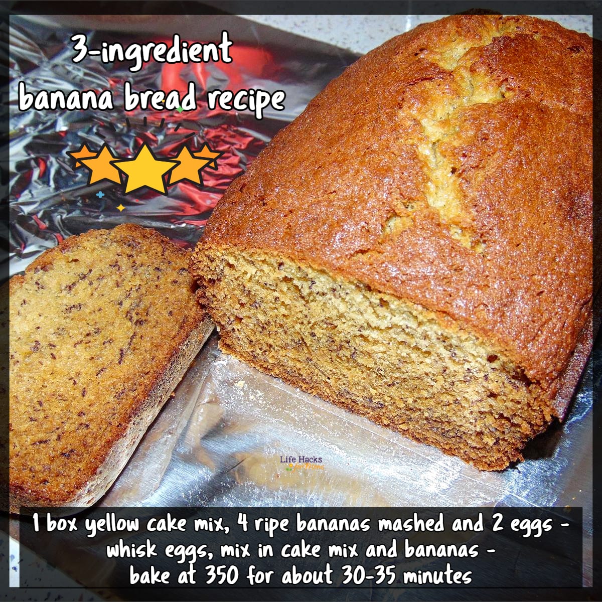 banana bread recipe ingredients - easy and super moist
