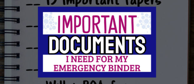 In Case Of Death Binder Checklist and Printable Organizer PDF Worksheets  - 13 important documents you need in your Emergency Binder so you don't leave a TOTAL mess after you pass away...