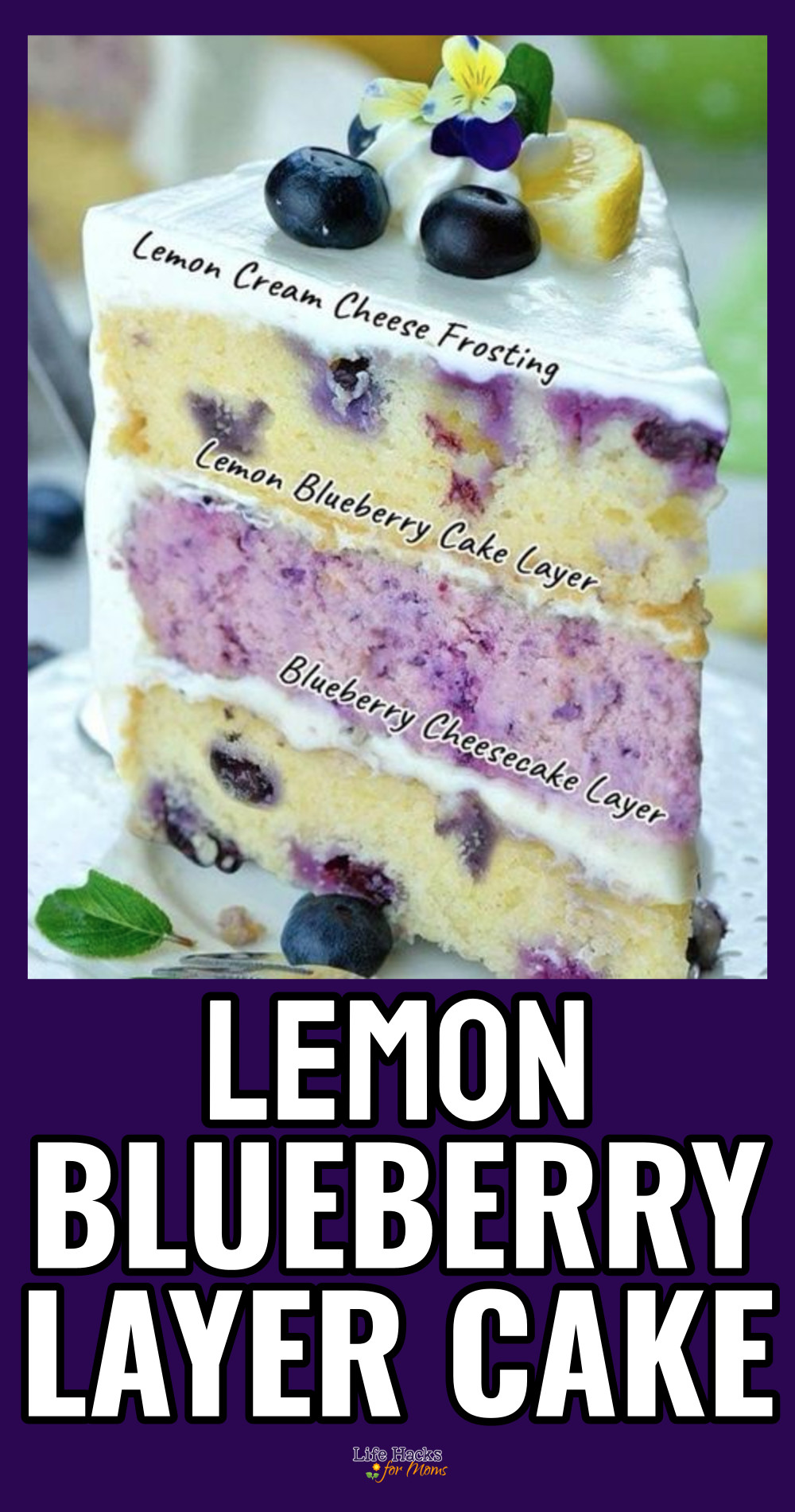 blueberry cheesecake layer cake dessert recipe