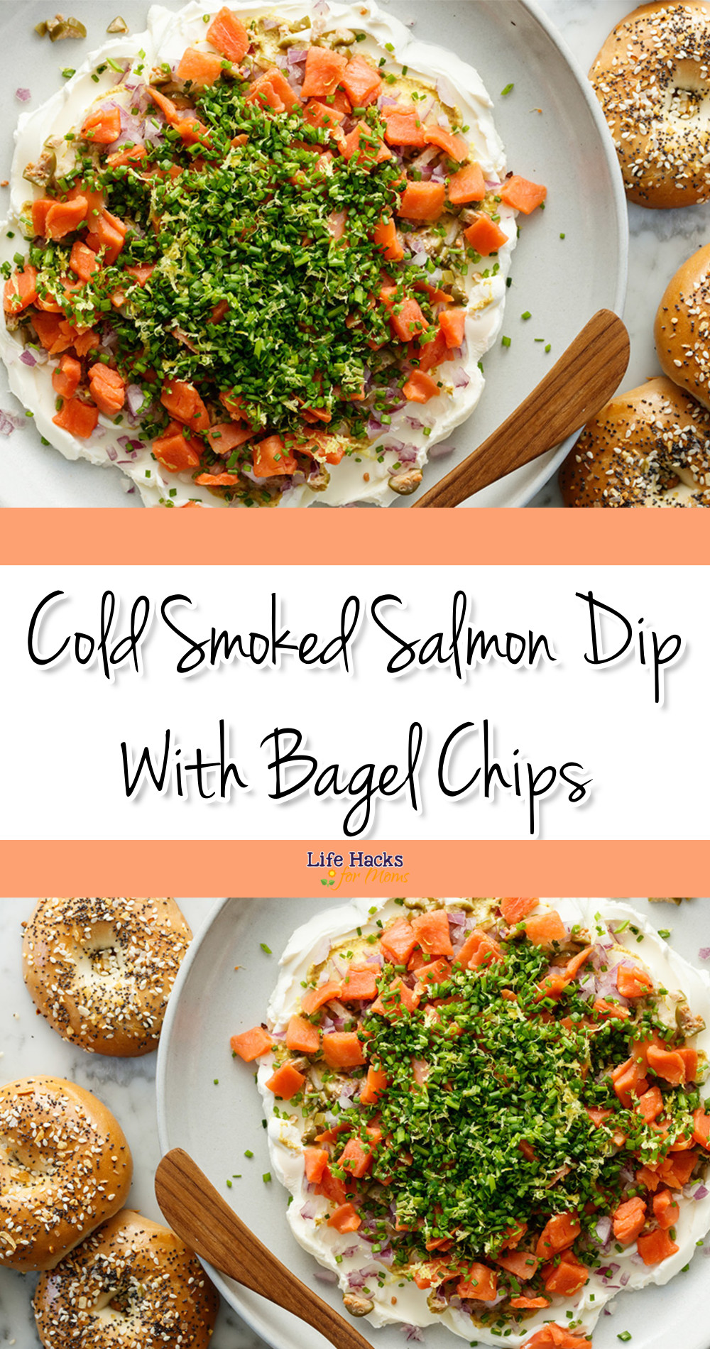 Cold Smoked Salmon Dip With Bagel Chips