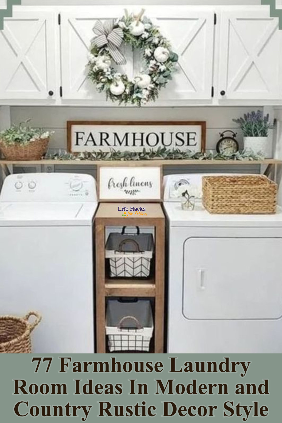 rustic country cottage laundry room