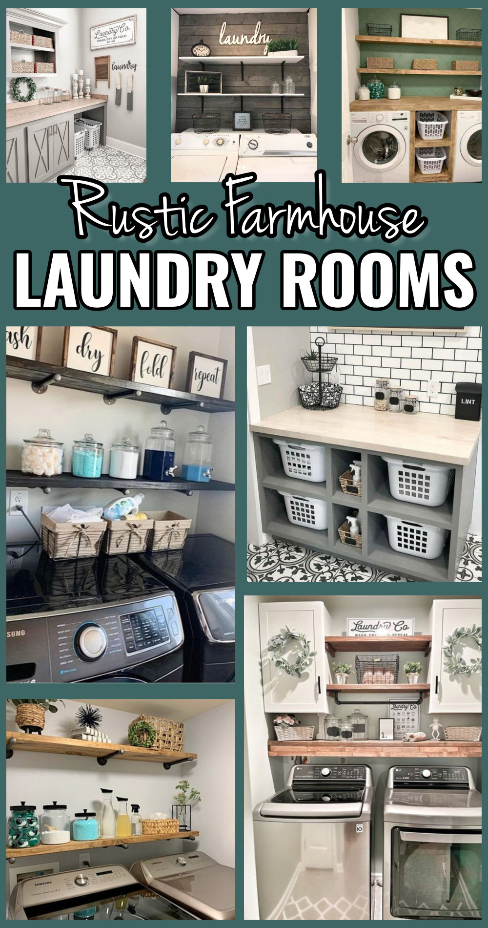 rustic farmhouse laundry rooms