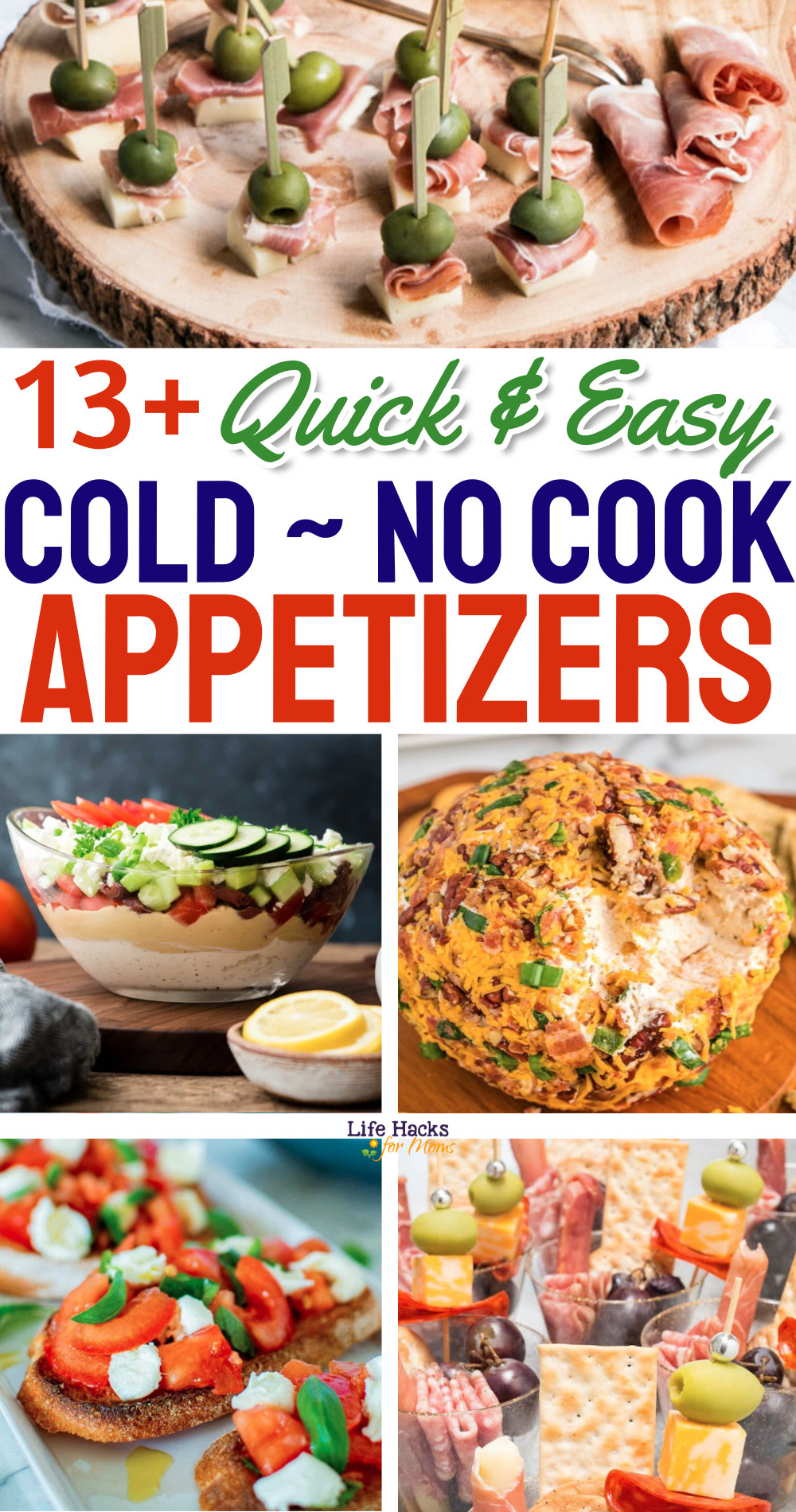 no cook appetizer and finger food ideas