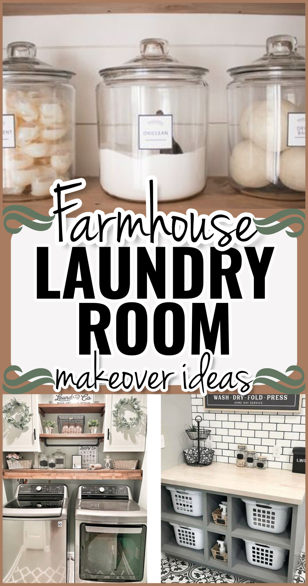 farmhouse laundry room makeover ideas