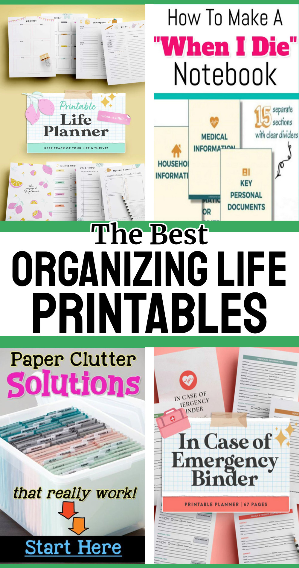 best organizing life printables