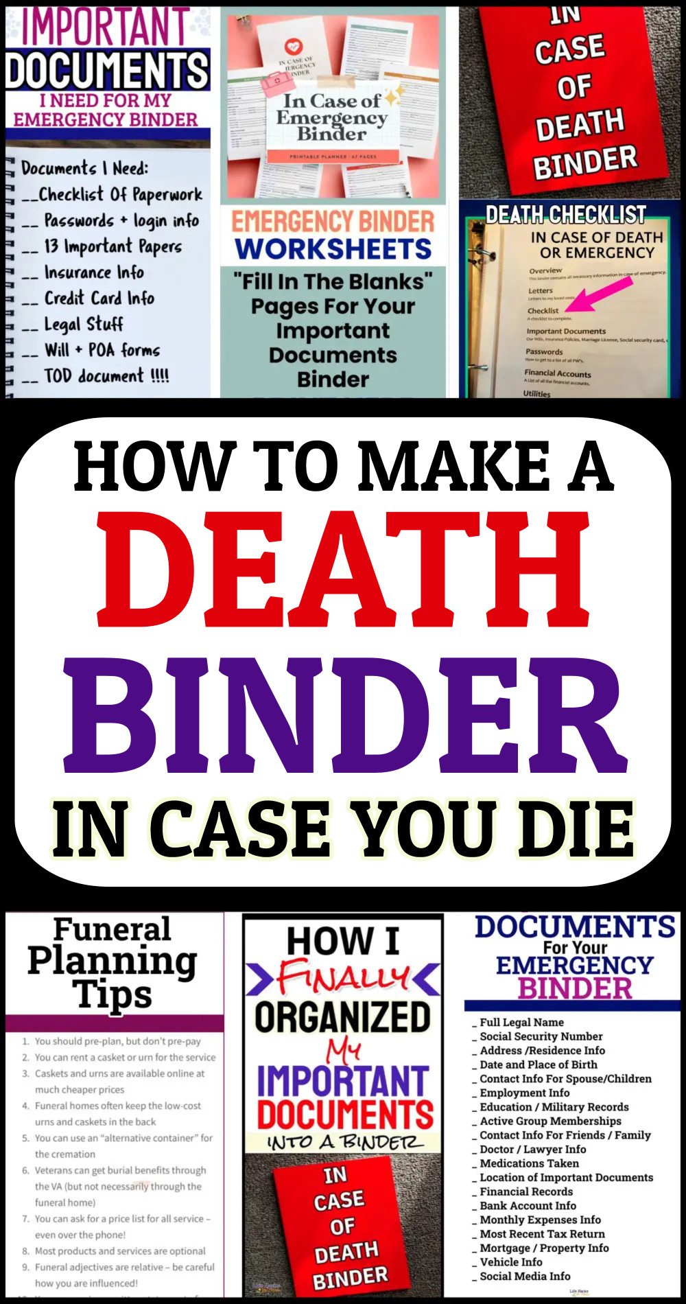 how to make a death binder in case you die