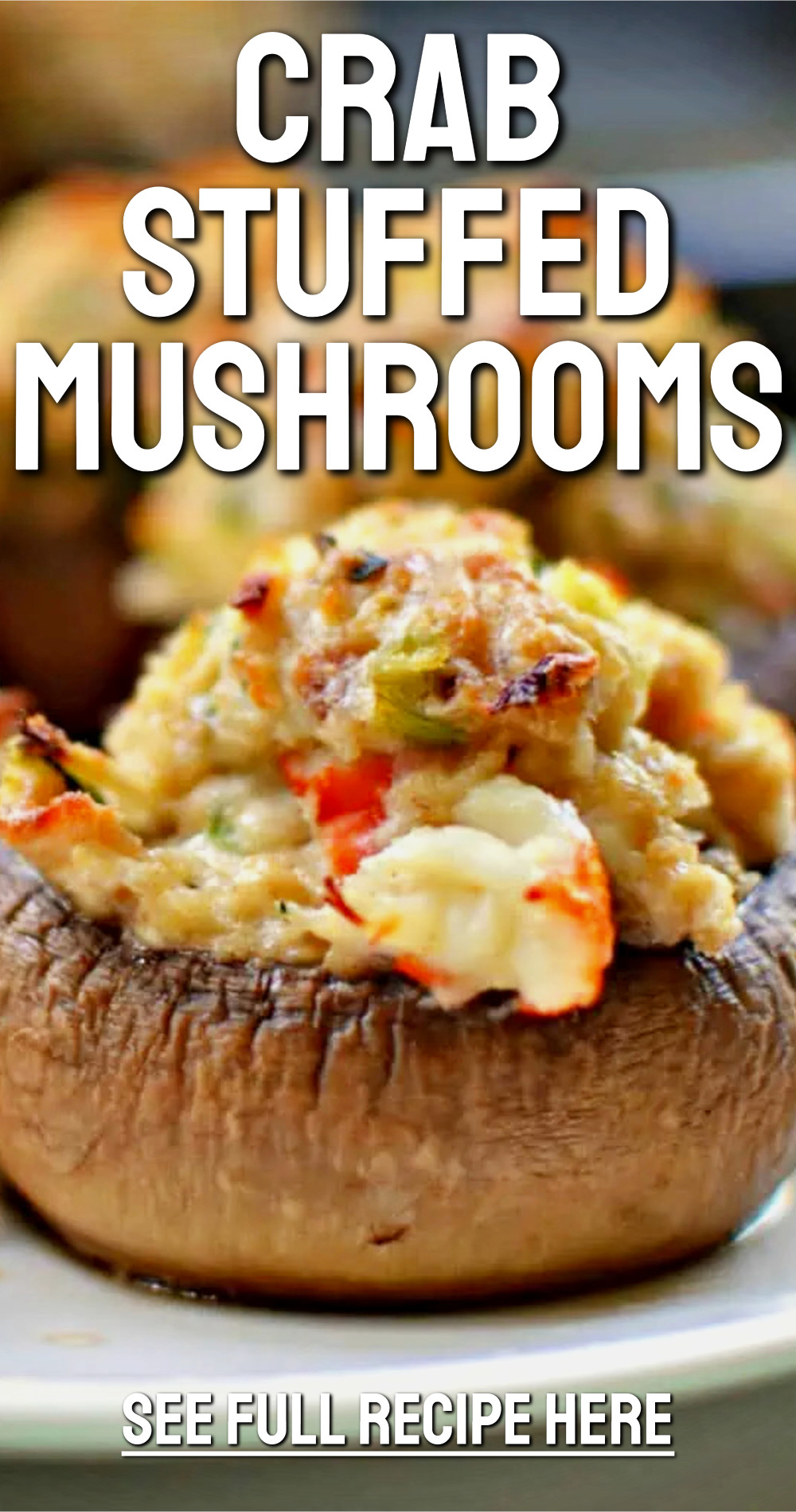 Crab Stuffed Mushroom Appetizer Bites Recipe