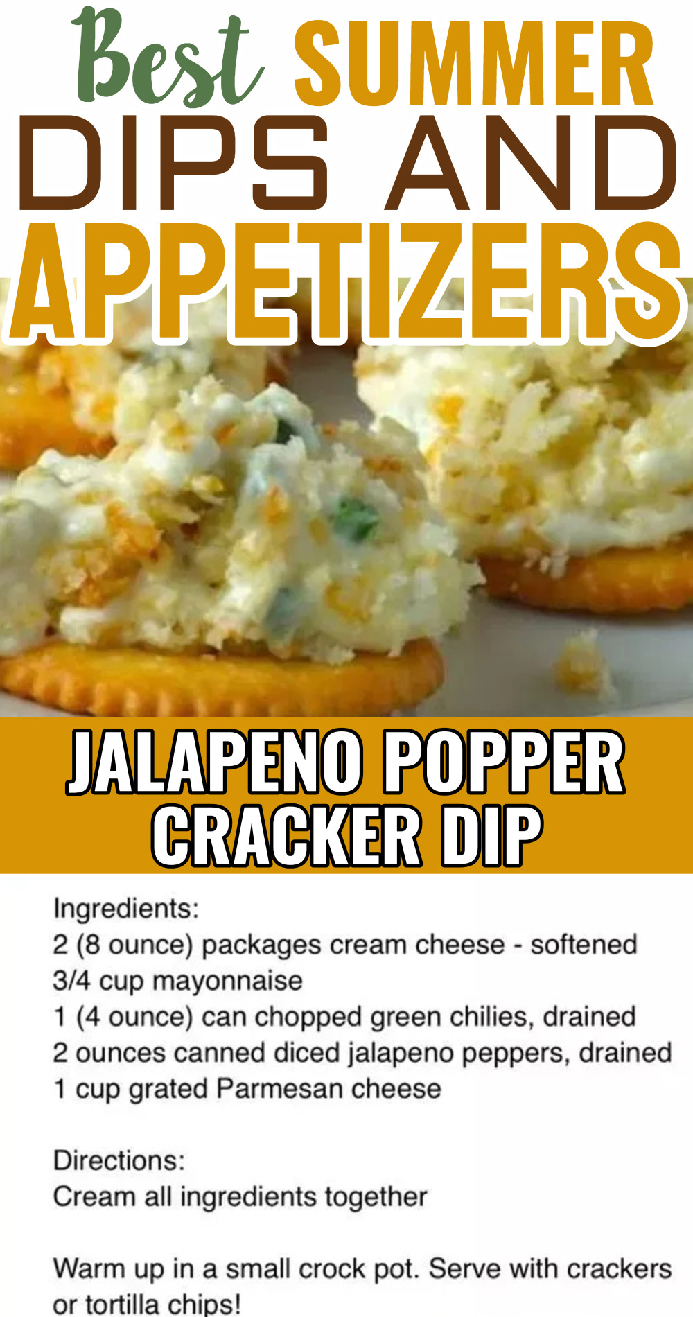 Best summer dips and appetizers jalapeno popper cracker dip recipe