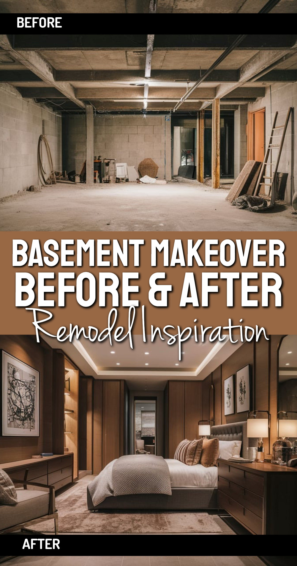 Turn Basement Into Master bedroom en suite with decor upgrades