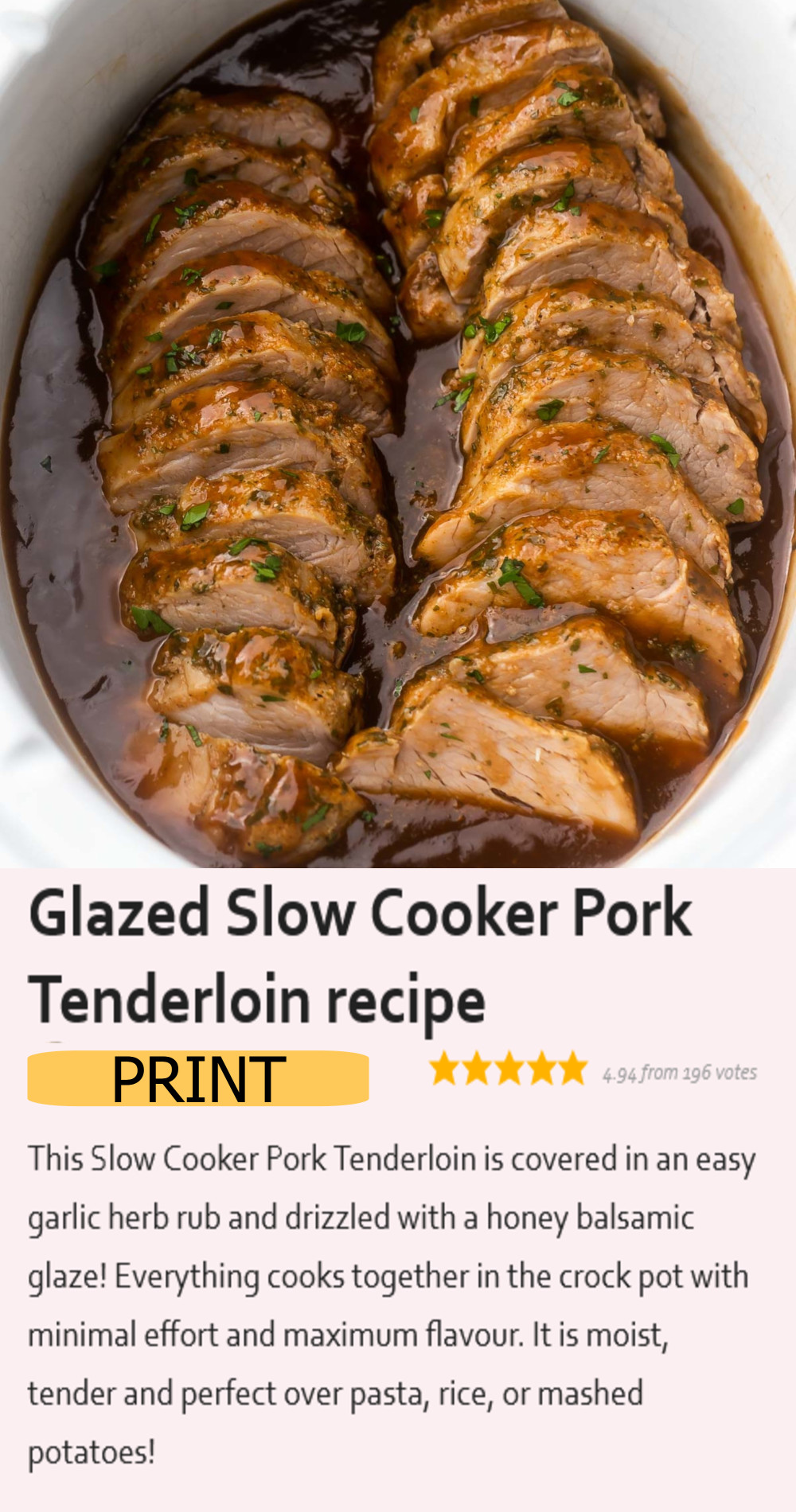 Slow Cooker Pork Tenderloin