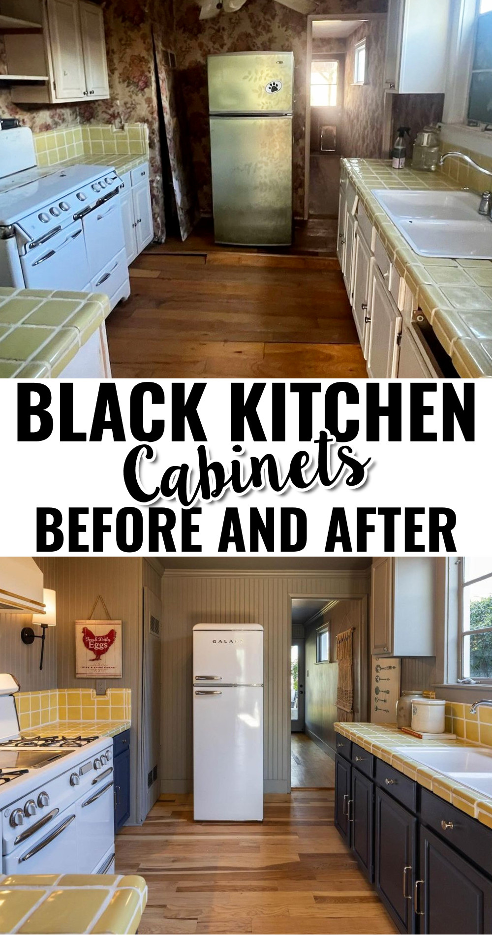 black kitchen cabinets before and after