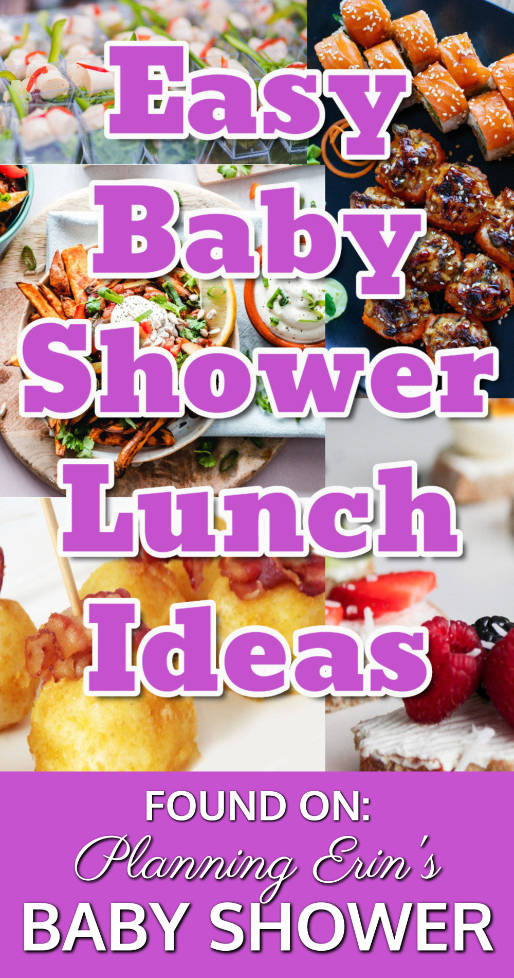 Easy Baby Shower Lunch Ideas from Planning Erin's Afternoon Lunch Baby Shower