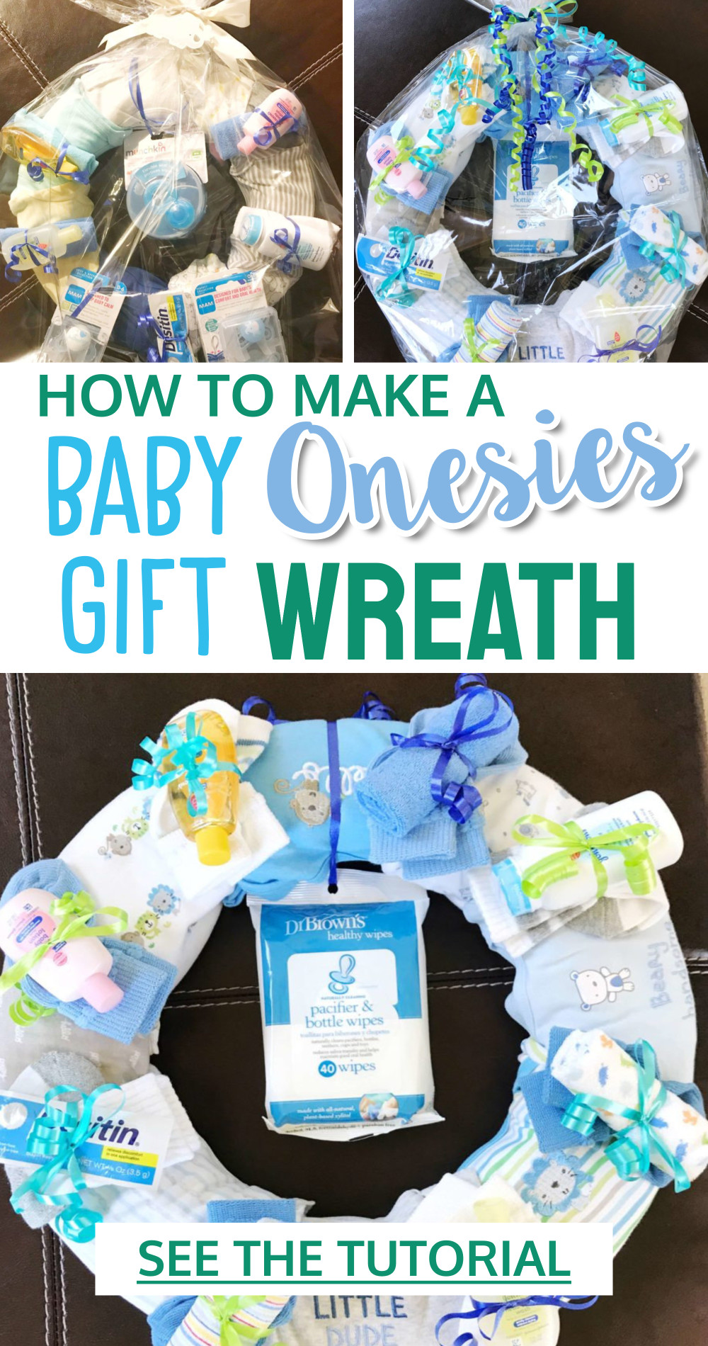 How To Make A Onesies Baby Gift Wreath