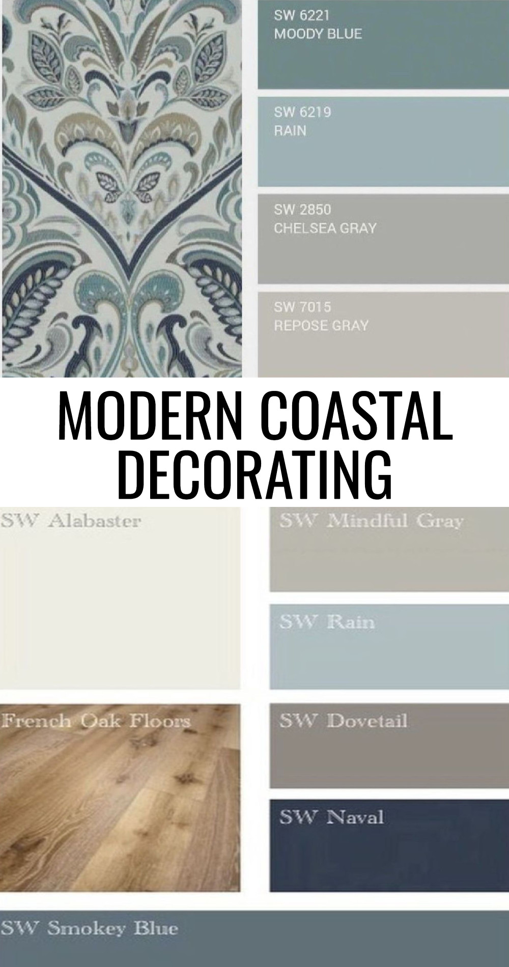 Modern Coastal Decorating Colors