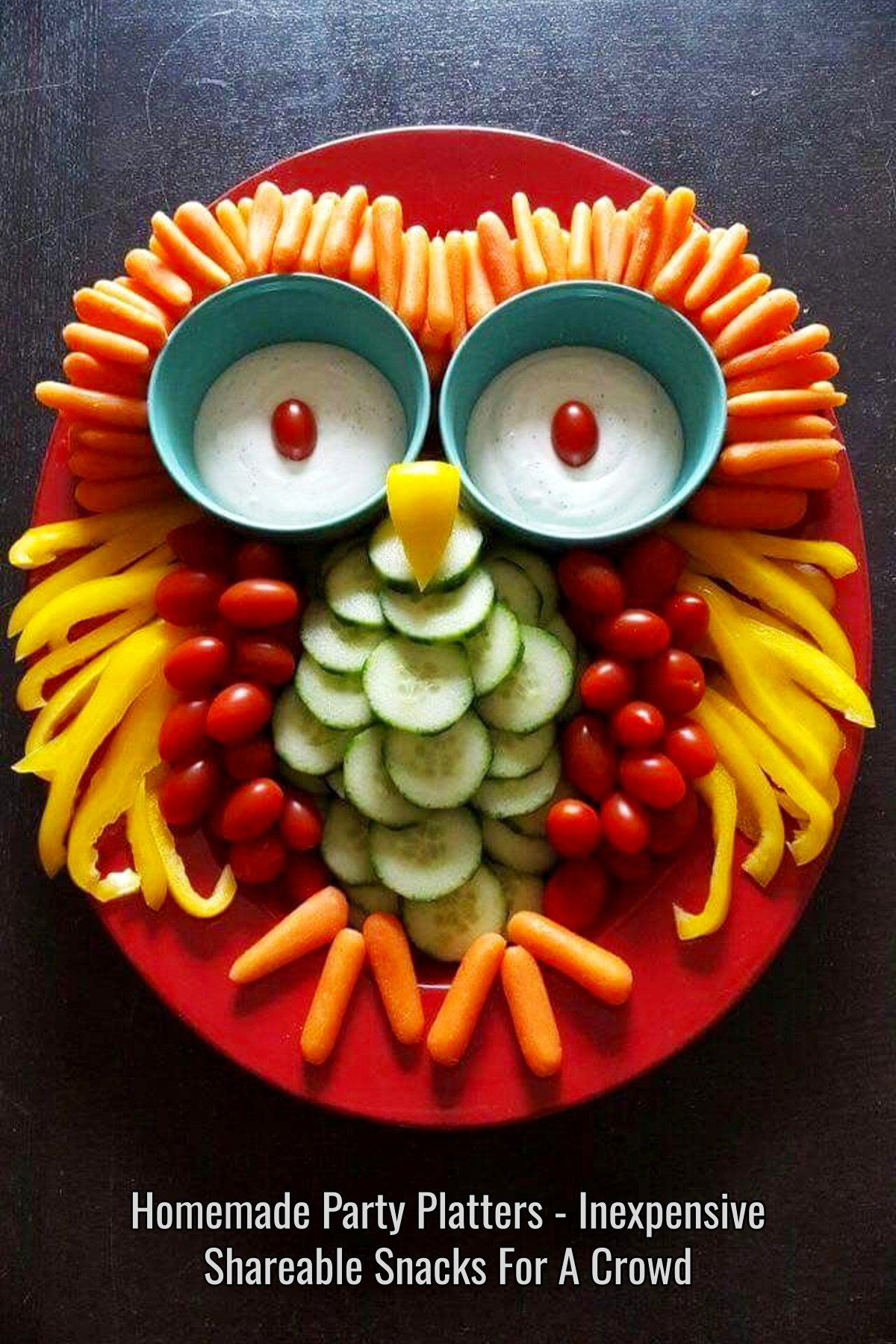 Owl Shaped Vegetable Platter Veggie Tray