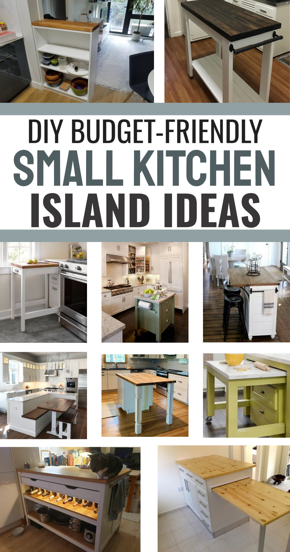 Small Kitchen Island Ideas - DIY Budget Friendly