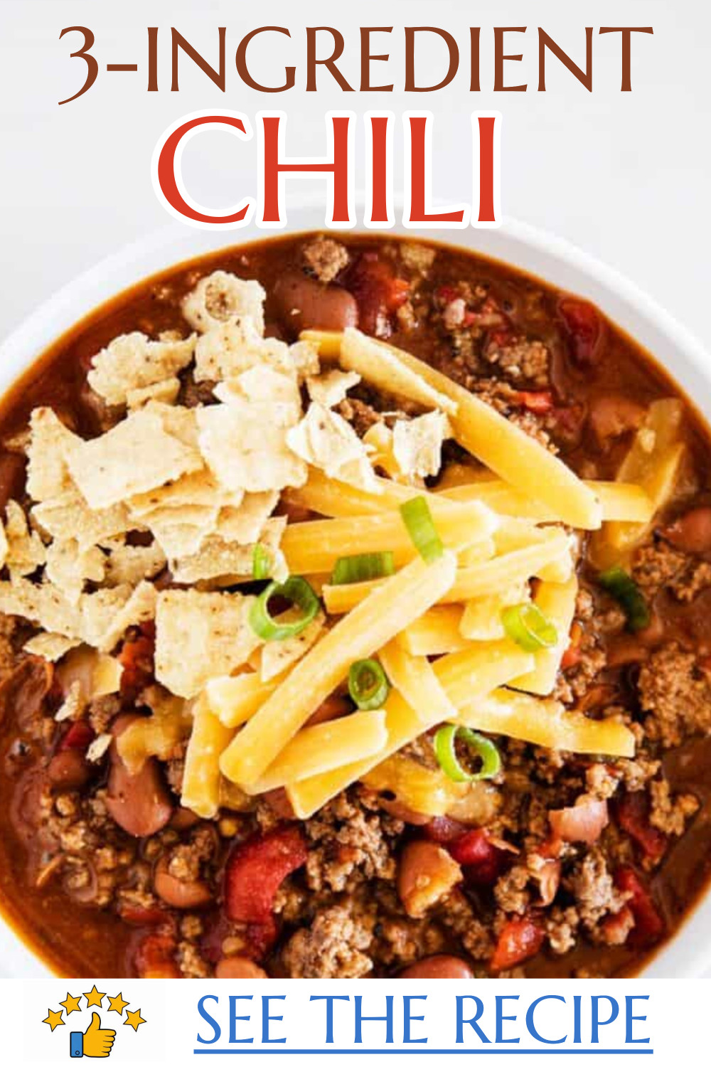 3-Ingredient Chili With Ground Beef and Beans