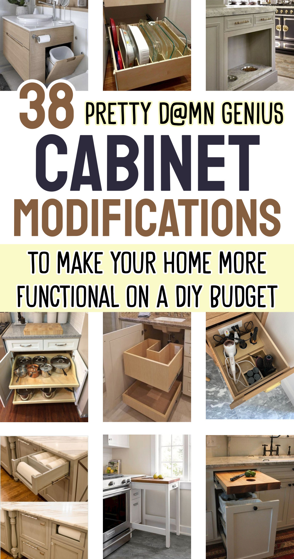 38 DIY Cabinet Modifications To Make Home A LOT More Functional (and organized!)