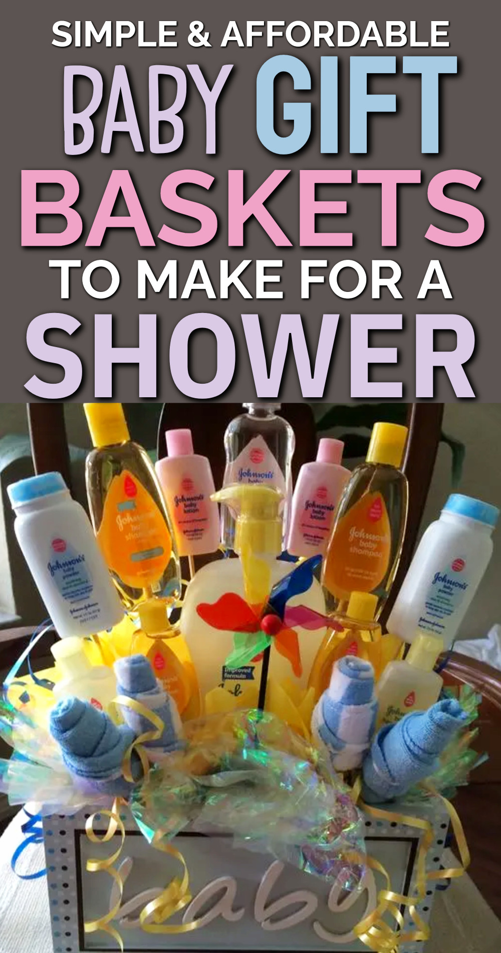 simple affordable baby gift baskets to make for a shower