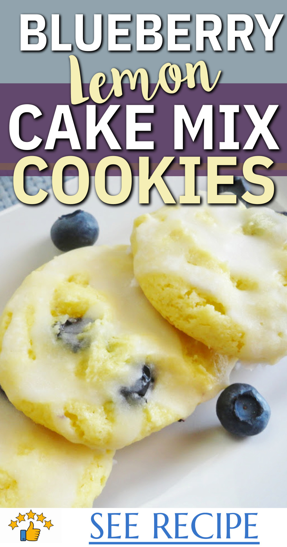 Blueberry lemon cake mix cookies