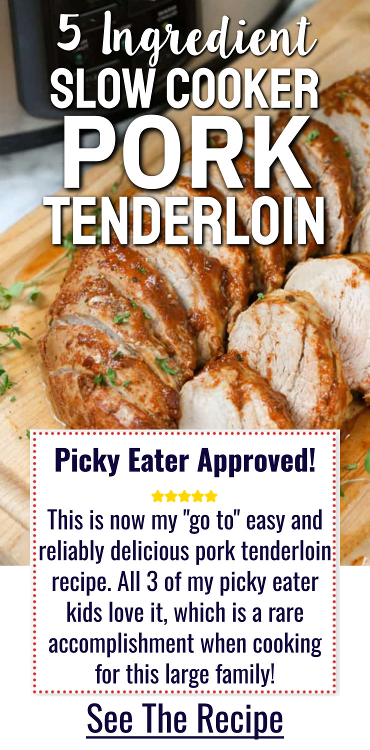 5-Ingredient Slow Cooker Pork Tenderloin Pork Roast Crock Pot Recipes