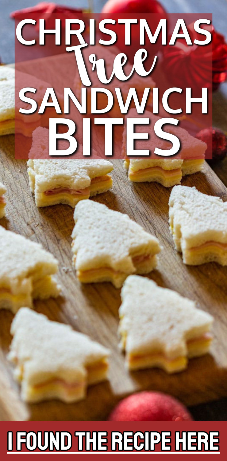 Christmas Tree Sandwich Bites