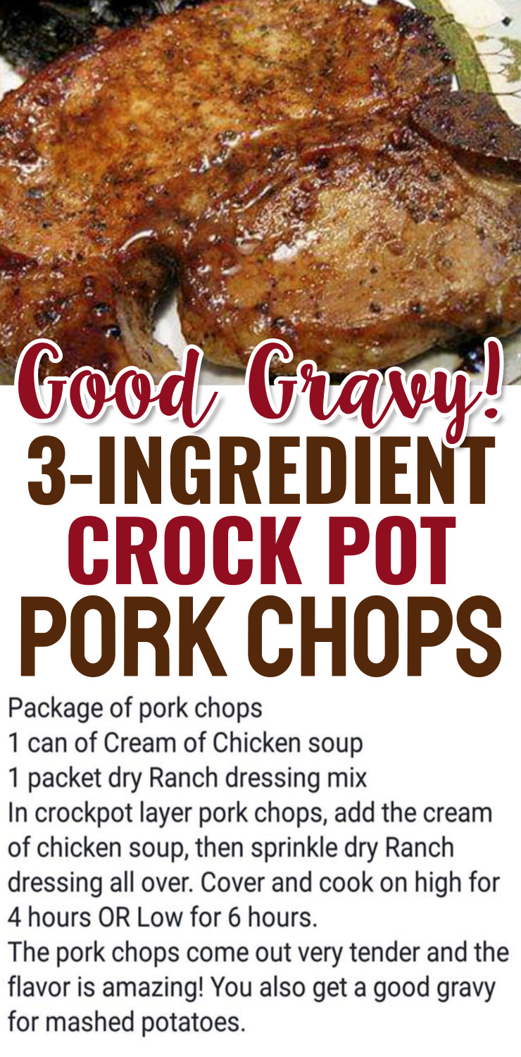 3-Ingredient Crockpot Pork Chops