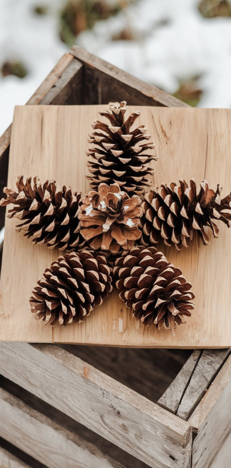 Use Pinecones and a glue gun