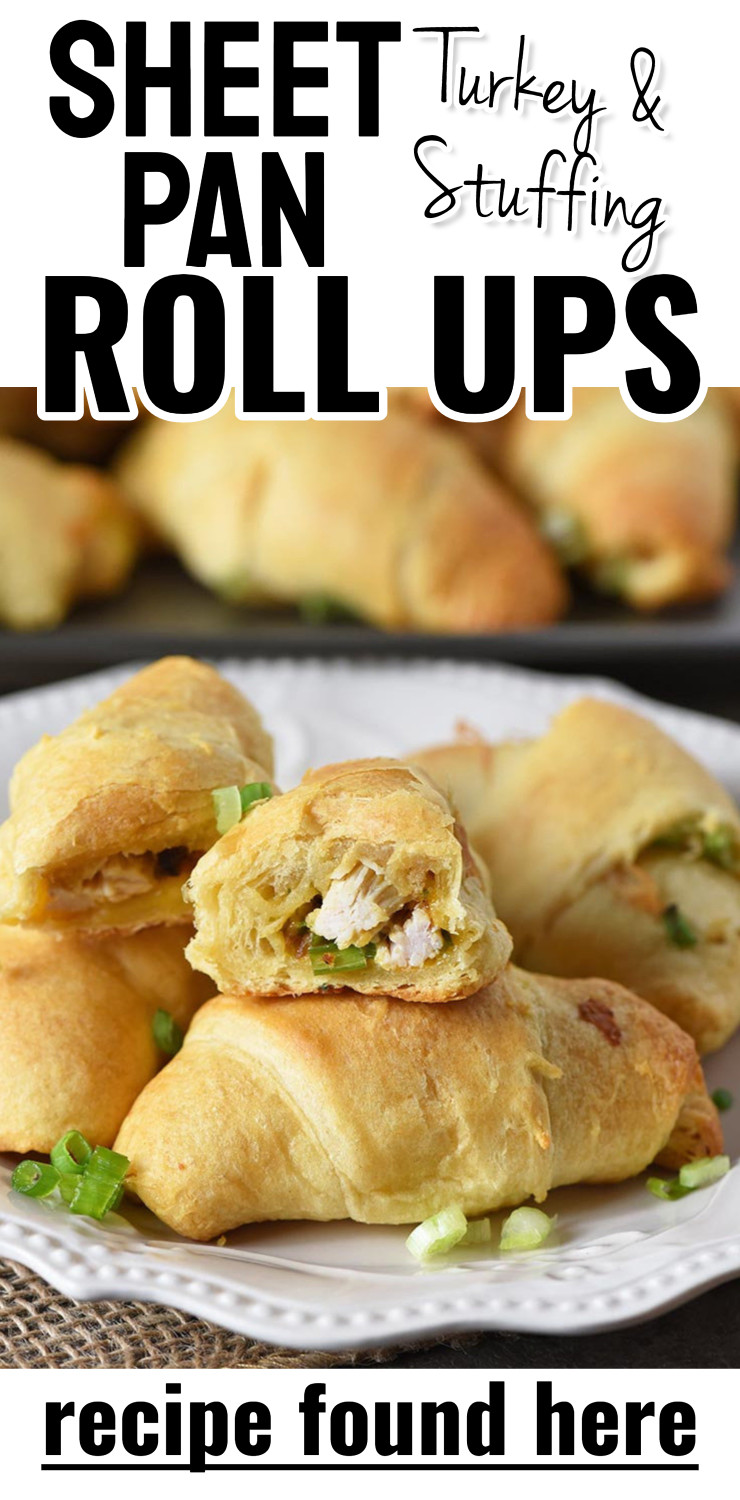 Sheet Pan Turkey and Stuffing Roll Ups