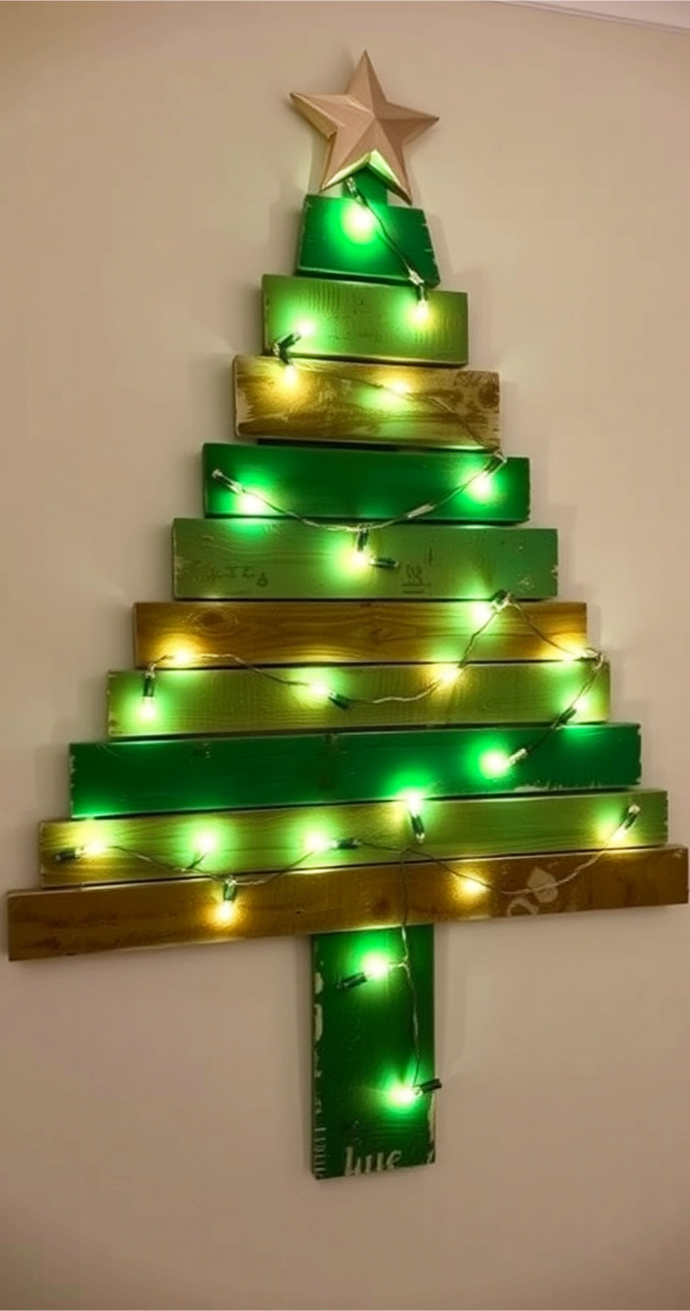 Make a wall Christmas Tree From Pallet Wood