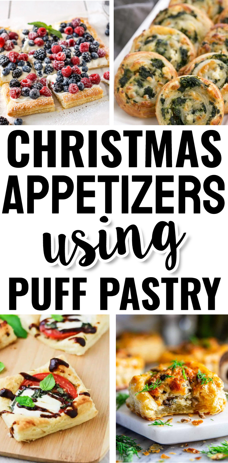 Christmas appetizers using puff pastry