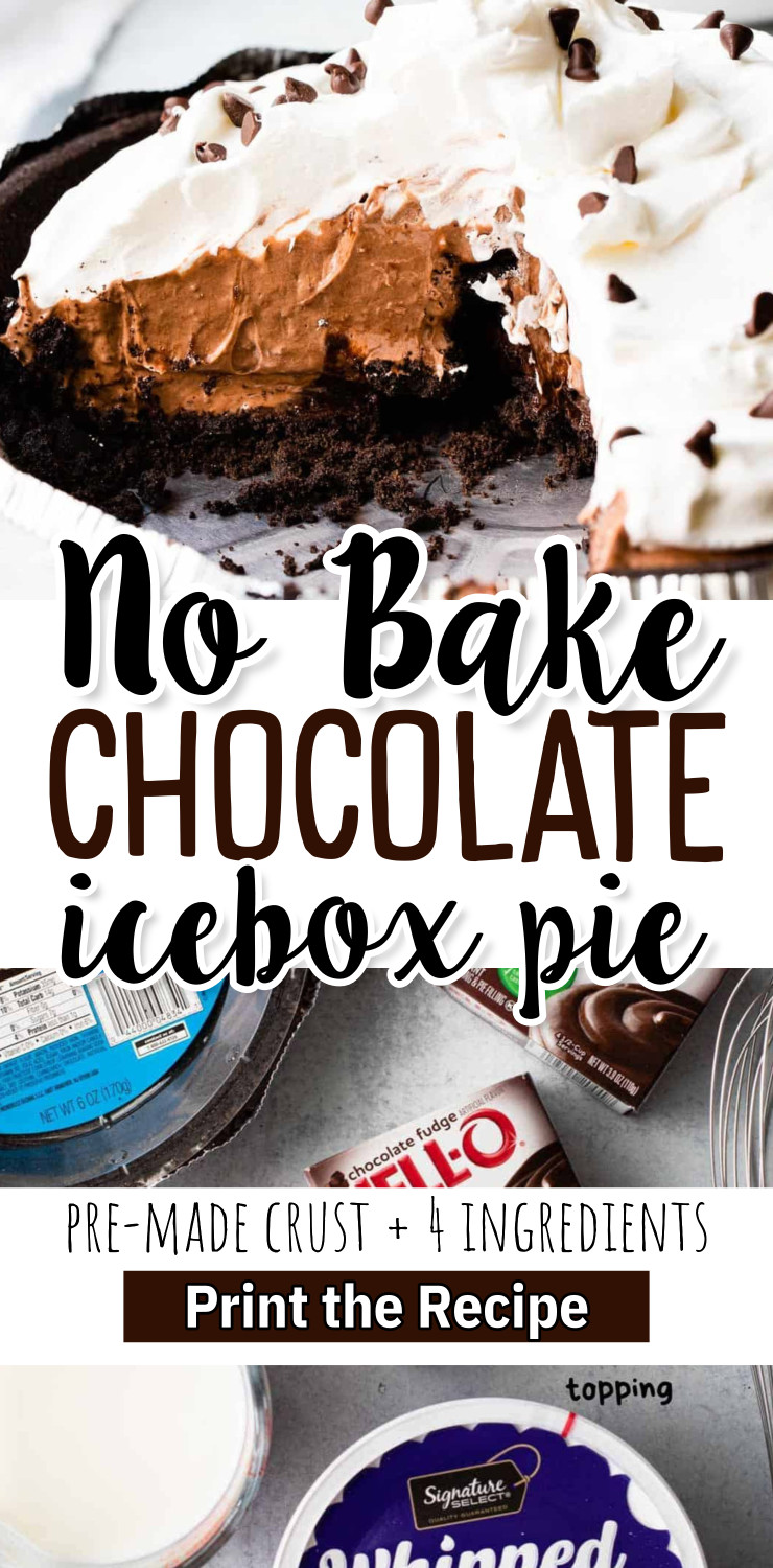 No Bake Chocolate Make Ahead Pie