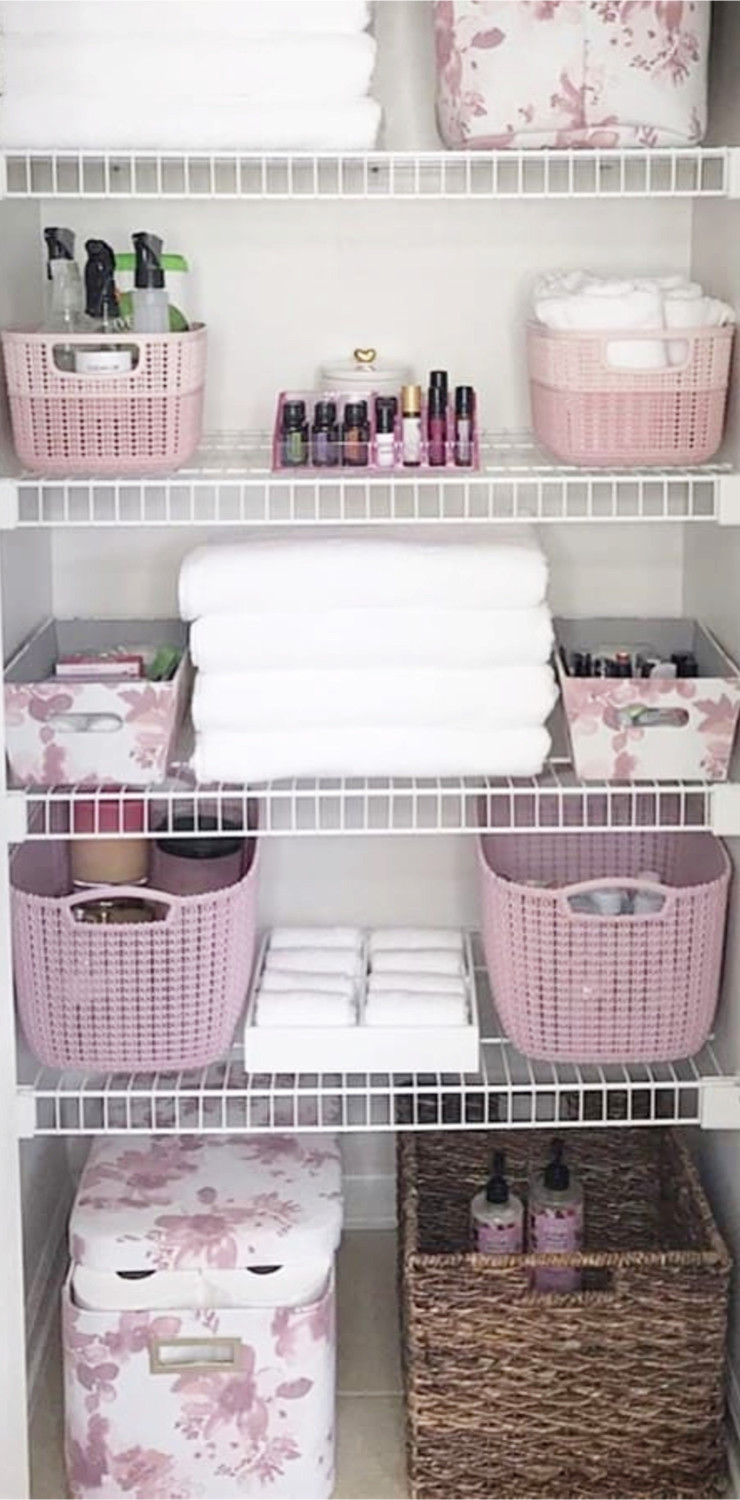 Organizing Linens In My Messy Hallway Linen Closet With Beautiful Organization Solutions