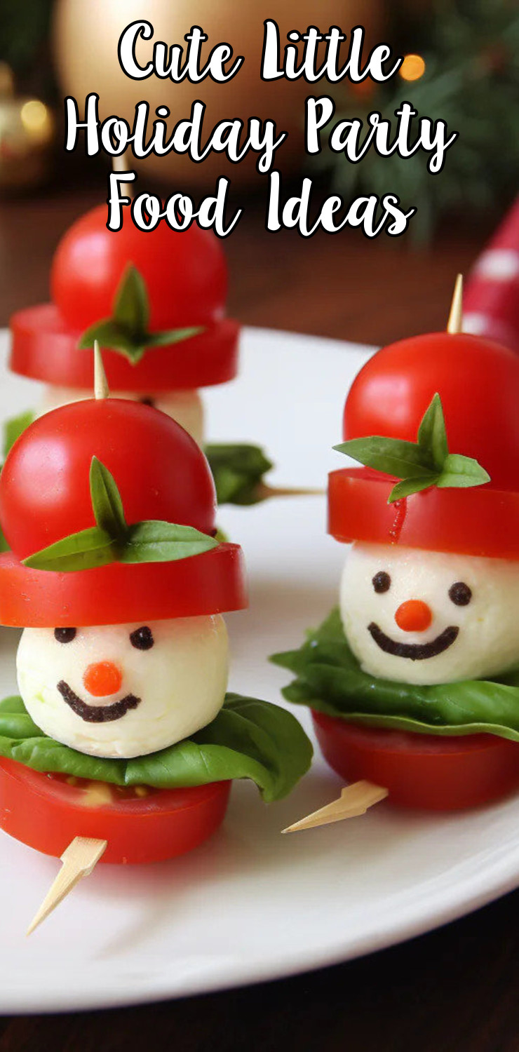 Caprese Snowman Appetizer Bites