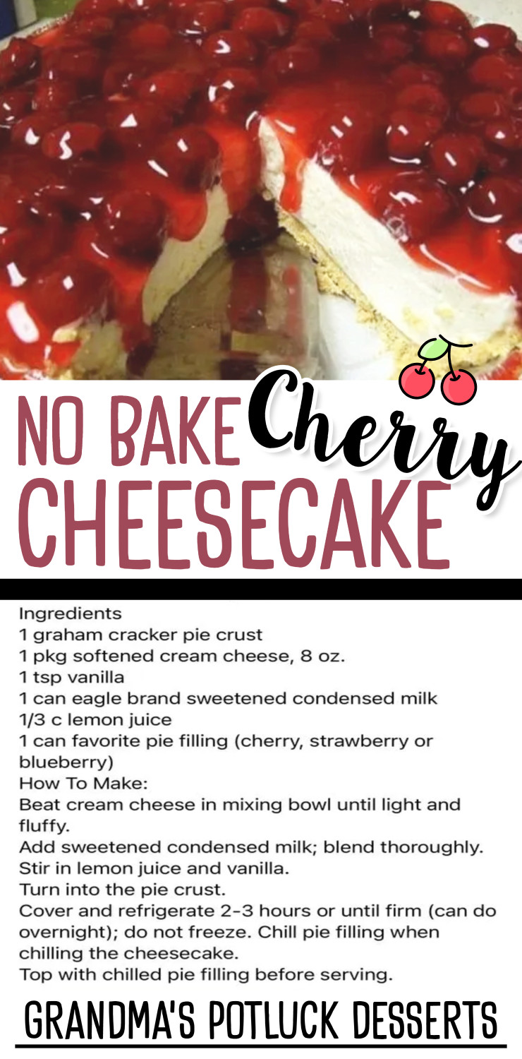 No Bake Cherry Cheesecake