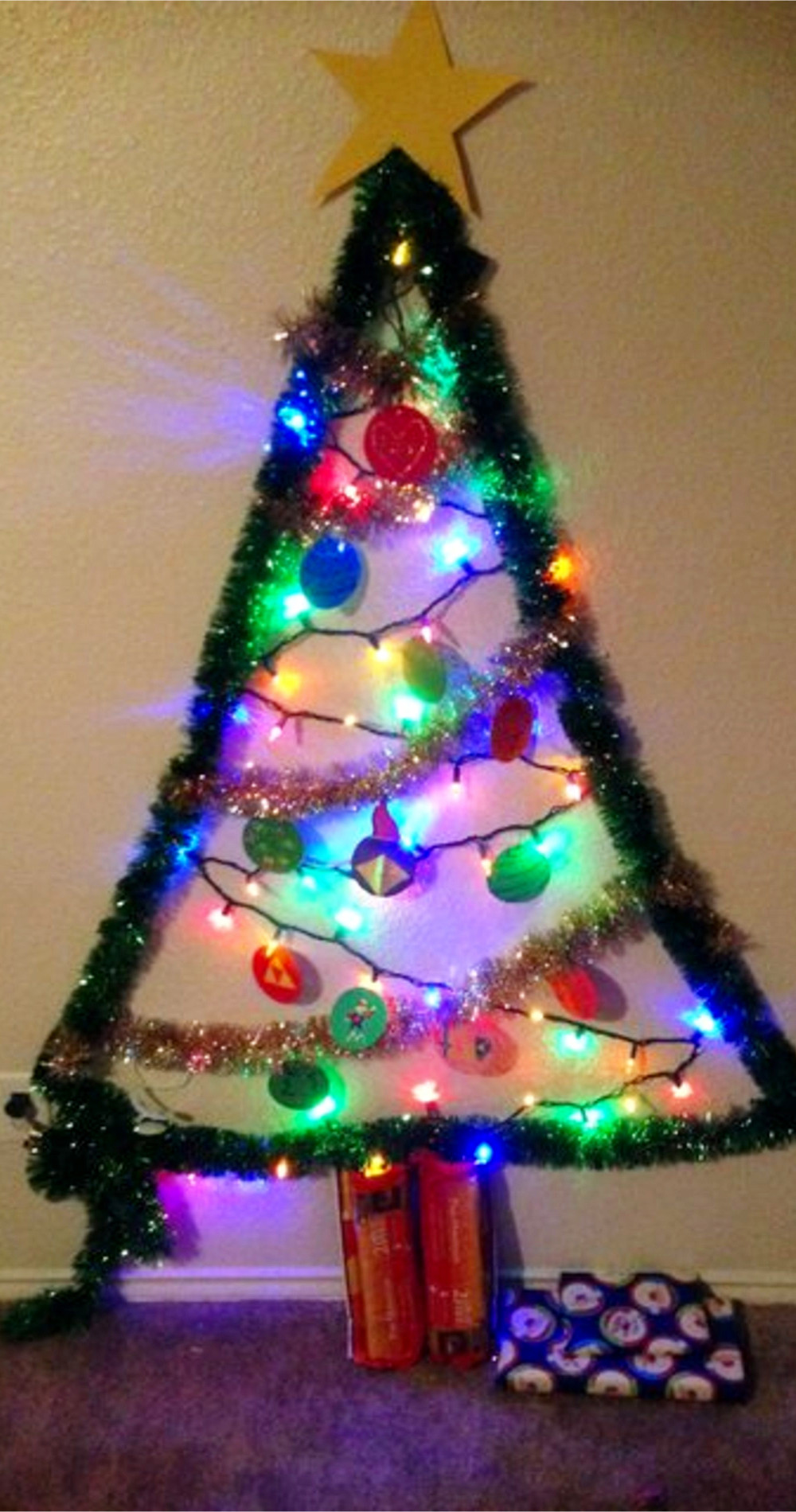 Wall Christmas Tree With Lights