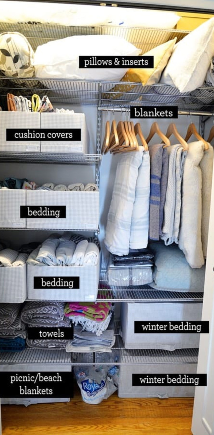 Organizing Linens In My Messy Hallway Linen Closet With Beautiful Organization Solutions